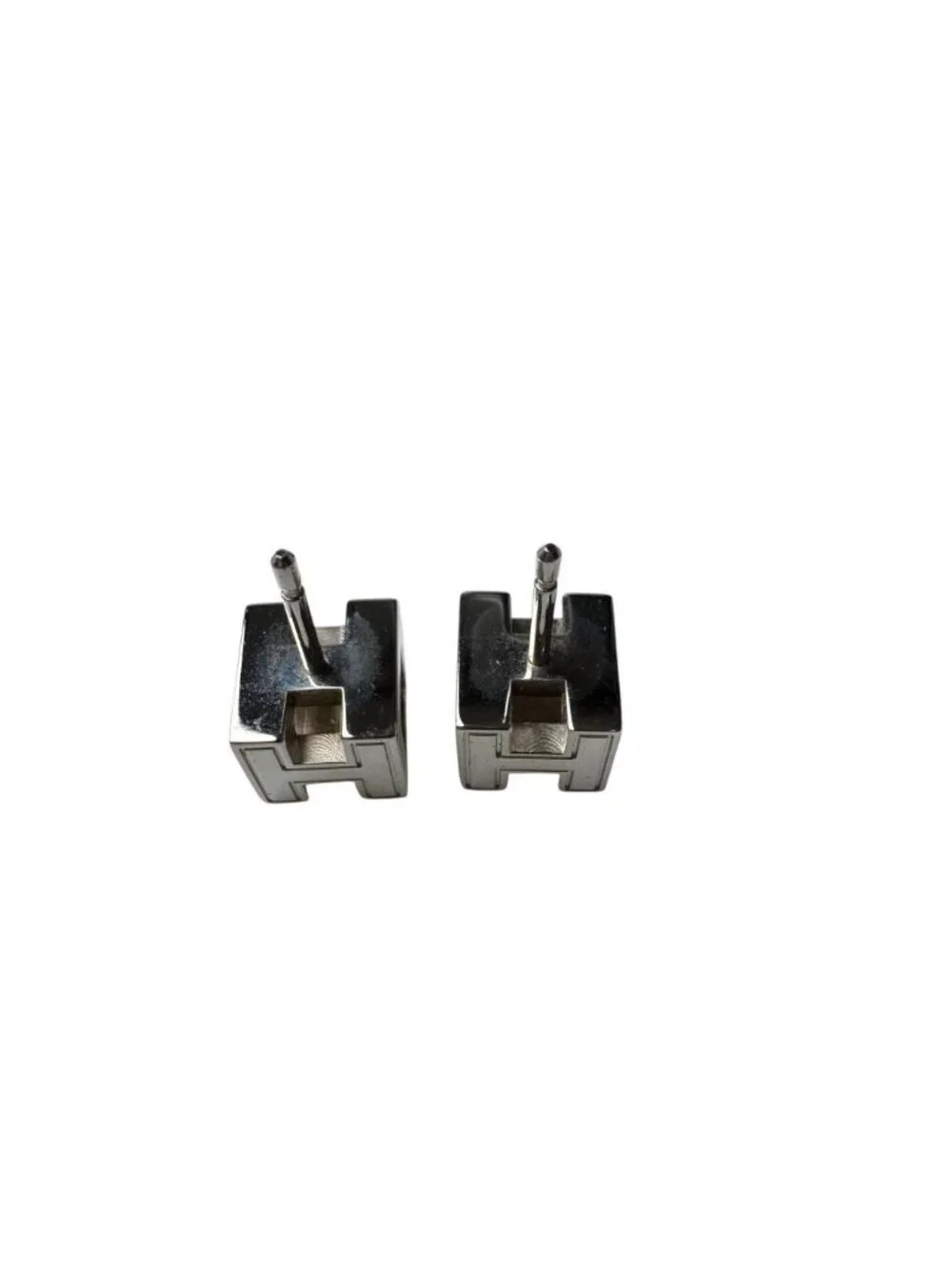 Hermes Cage de Ash Cube Earrings